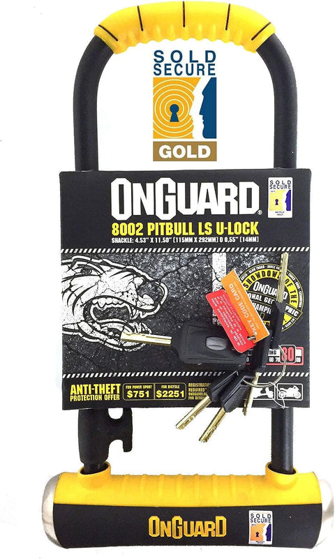 OnGuard OnGuard Pitbull LS 8002 Long Shackle Bike U-Lock Locks