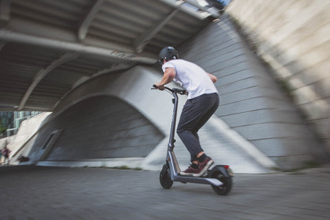 Riding an electric scooter legally on private land 