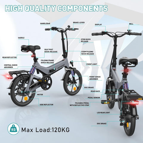 Buy the Hitway Folding Bike – Electroheads - Main Image