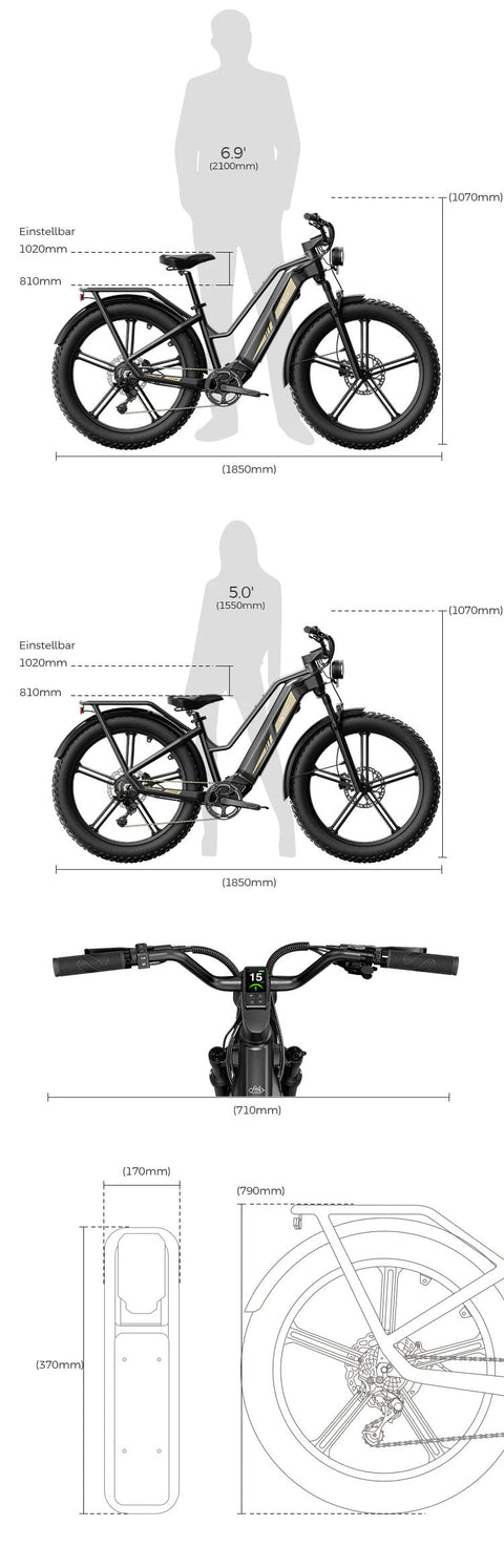 Fiido Fiido Titan Robust Cargo Electric Bike with Torque Sensor and UL certified Electric Bikes with Fat Tyres